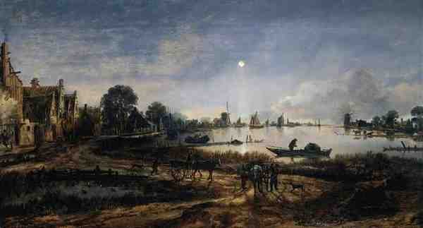 Aert Van Der Neer 45Moonlt A4 Photo Print