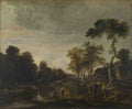 Aert van der Neer An Evening Landscape with a Horse and Cart by a Stream A4 Photo Print