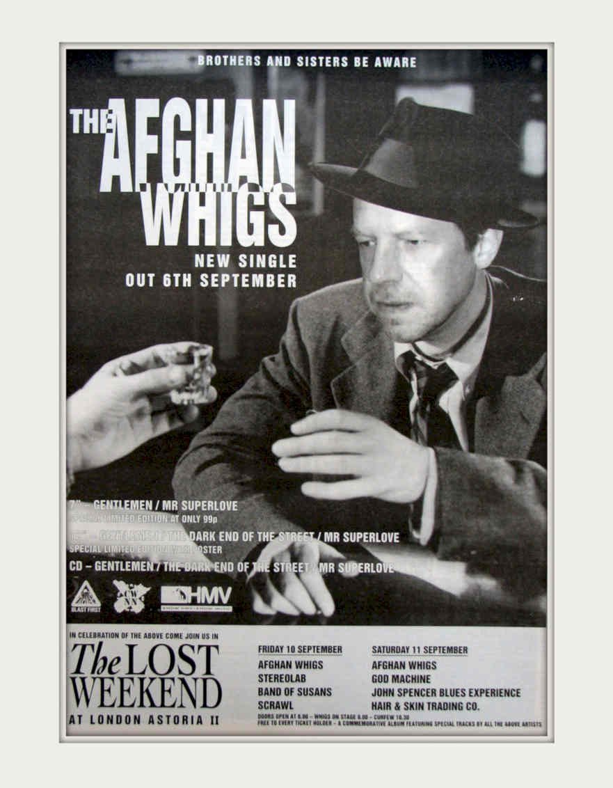 Afghan Whigs Weekend Vintage Retro Advert Poster A4 Photo Print