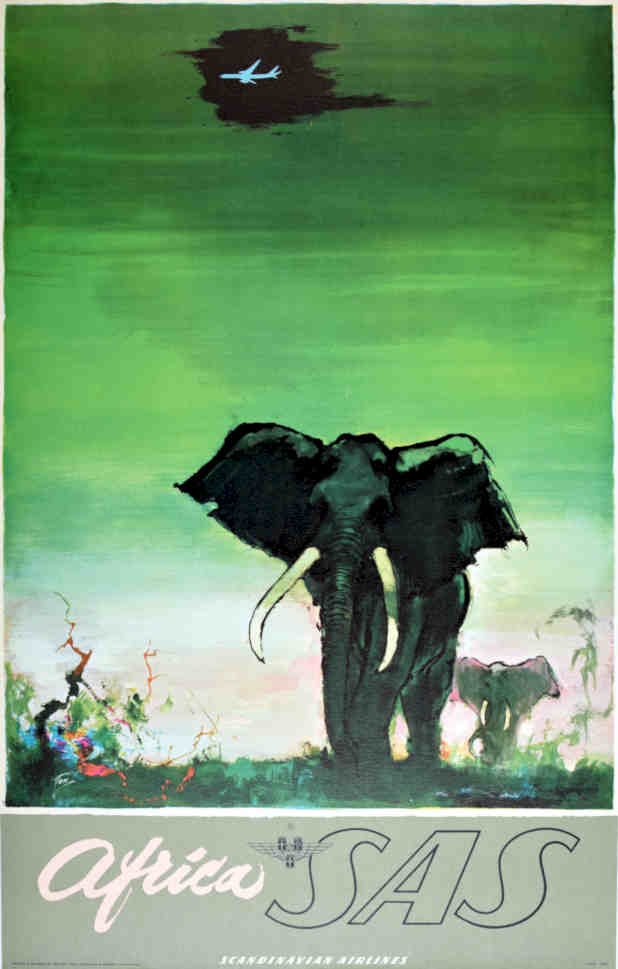 Africa Sas Elephants 1 Vintage Retro Advert Poster A4 Photo Print