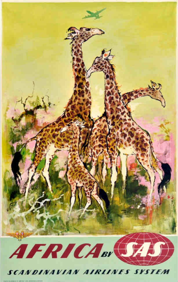 Africa Sas Travel Vintage Retro Advert Poster A4 Photo Print