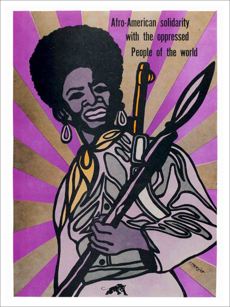 African American Solidarity Black Panther Poster 1969 Vintage Retro Advert Post