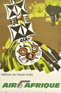 African Mask Volta Vintage Retro Advert Poster A4 Photo Print