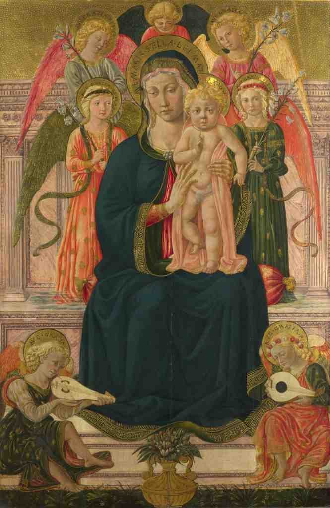 After Benozzo Gozzoli The Virgin and Child Enthroned with Angels A4 Photo Print