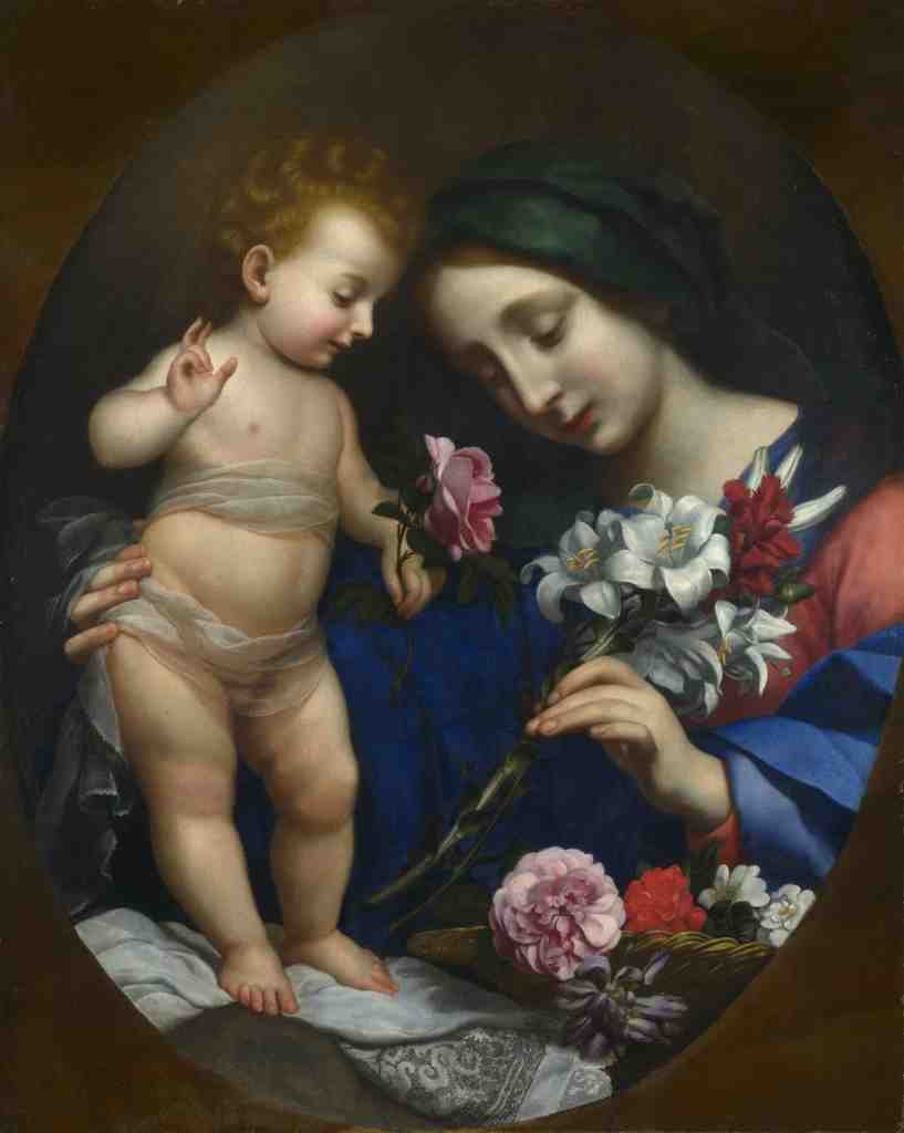 After Carlo Dolci The Virgin and Child with Flowers A4 Photo Print