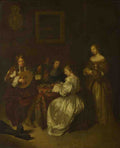After Caspar Netscher A Musical Party A4 Photo Print