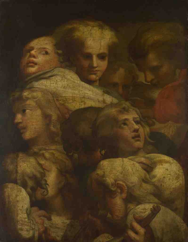 After Correggio Group of Heads A4 Photo Print