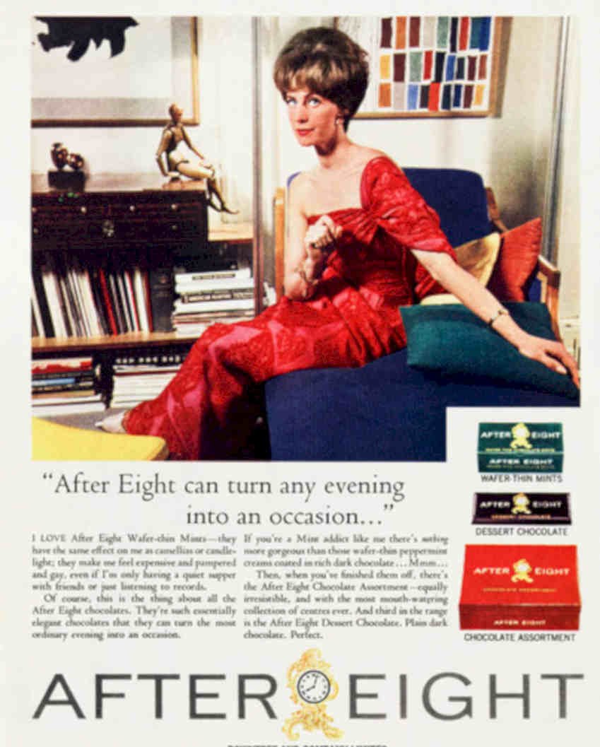 After Eight Wafers Vintage Retro Advert Poster A4 Photo Print