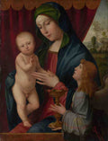 After Francesco Francia The Virgin and Child with an Angel A4 Photo Print