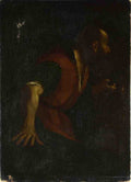 After Guercino A Bearded Man holding a Lamp A4 Photo Print