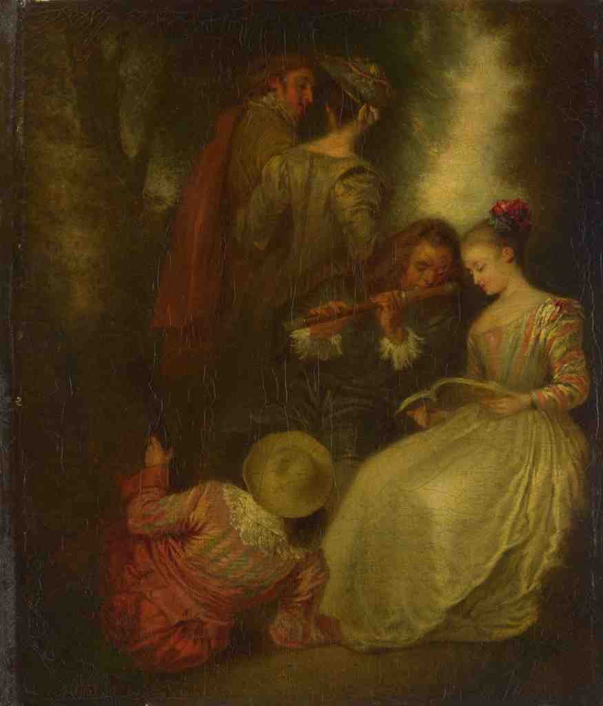 After Jean Antoine Watteau Perfect Harmony A4 Photo Print