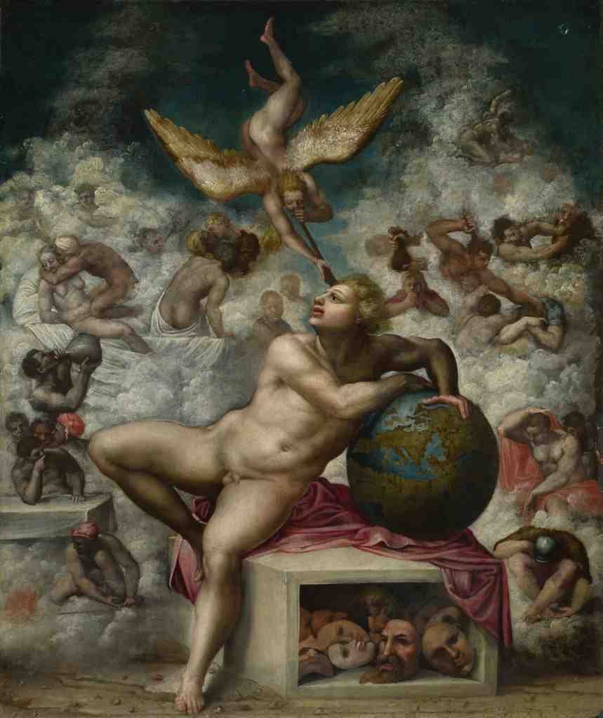 After Michelangelo The Dream of Human Life A4 Photo Print