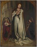 After Robert Campin The Virgin and Child in an Apse with Two Angels A4 Photo Print