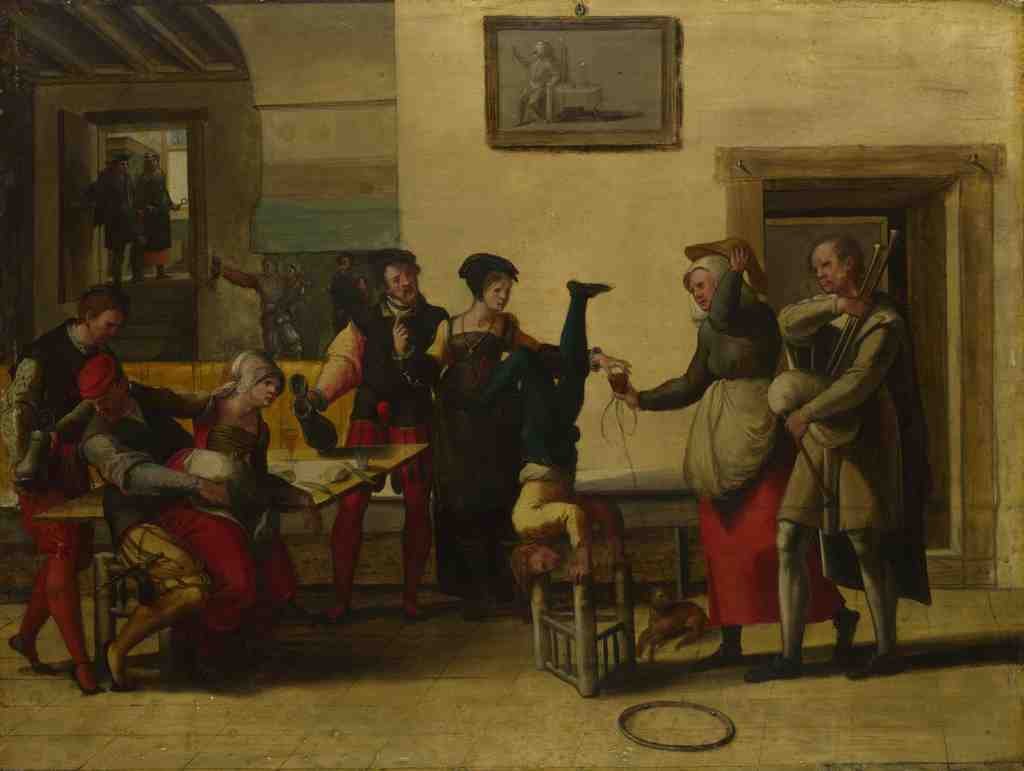After The Brunswick Monogrammist Itinerant Entertainers in a Brothel A4 Photo Print