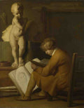 After Wallerant Vaillant A Boy seated Drawing A4 Photo Print