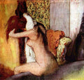 After bathing 2 by Degas A4 Photo Print