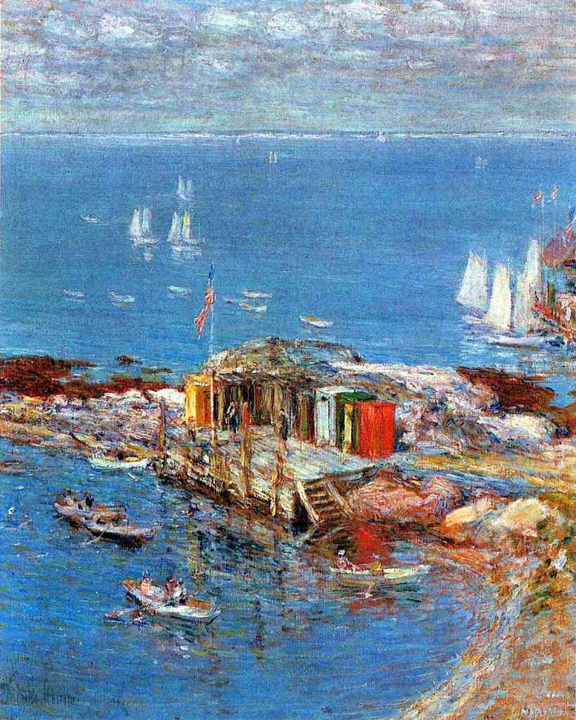 Afternoon In August Appledore Hassam Impressionism American A4 Photo Print