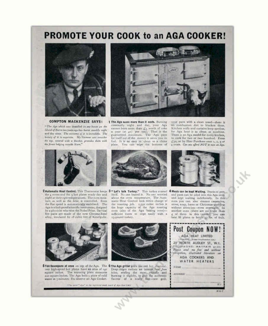 Aga Cooker 1973 Vintage Retro Advert Poster A4 Photo Print