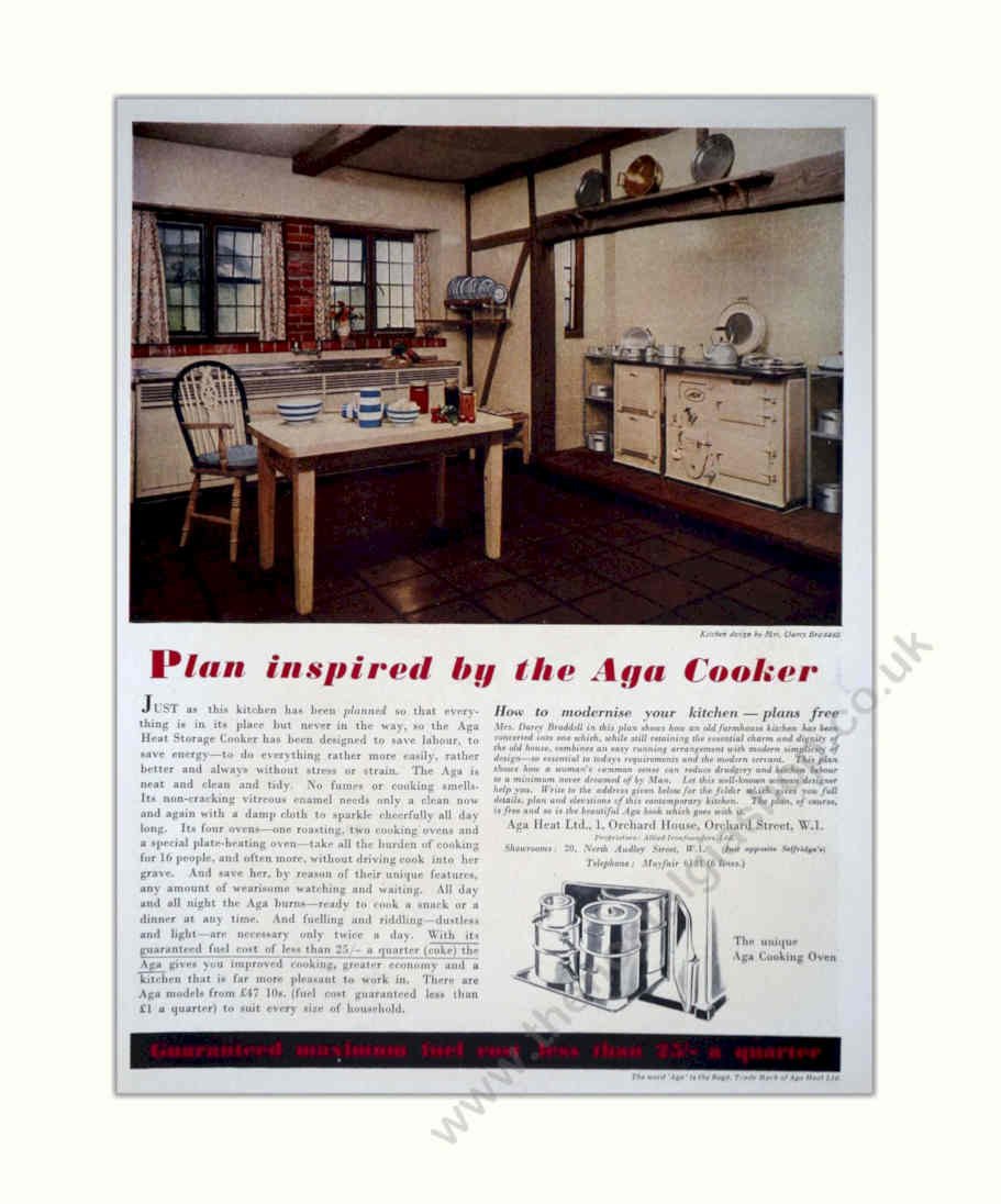 Aga Cooker Family Vintage Retro Advert Poster A4 Photo Print