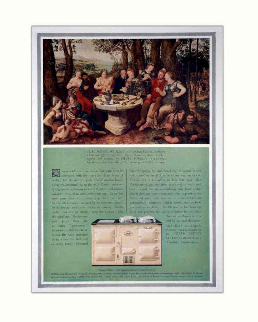 Aga Love Feast Vintage Retro Advert Poster A4 Photo Print