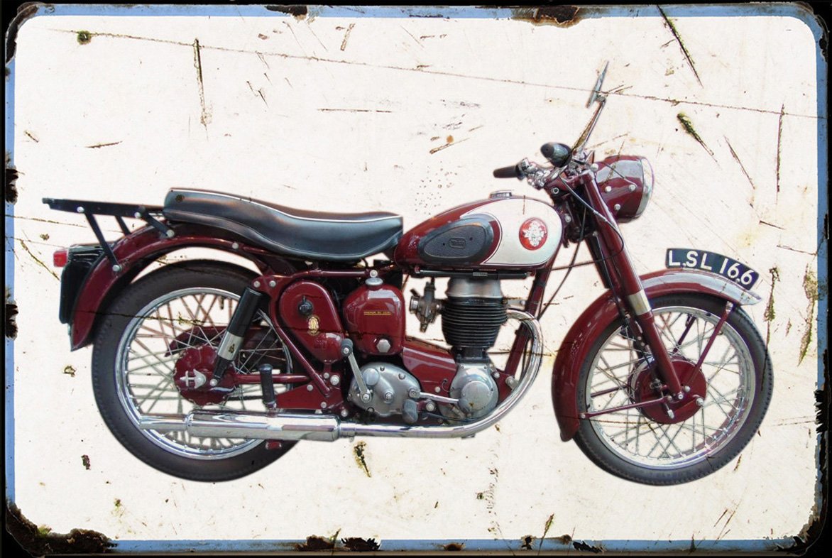 Aged Bsa C12 2 A4 Photo Print
