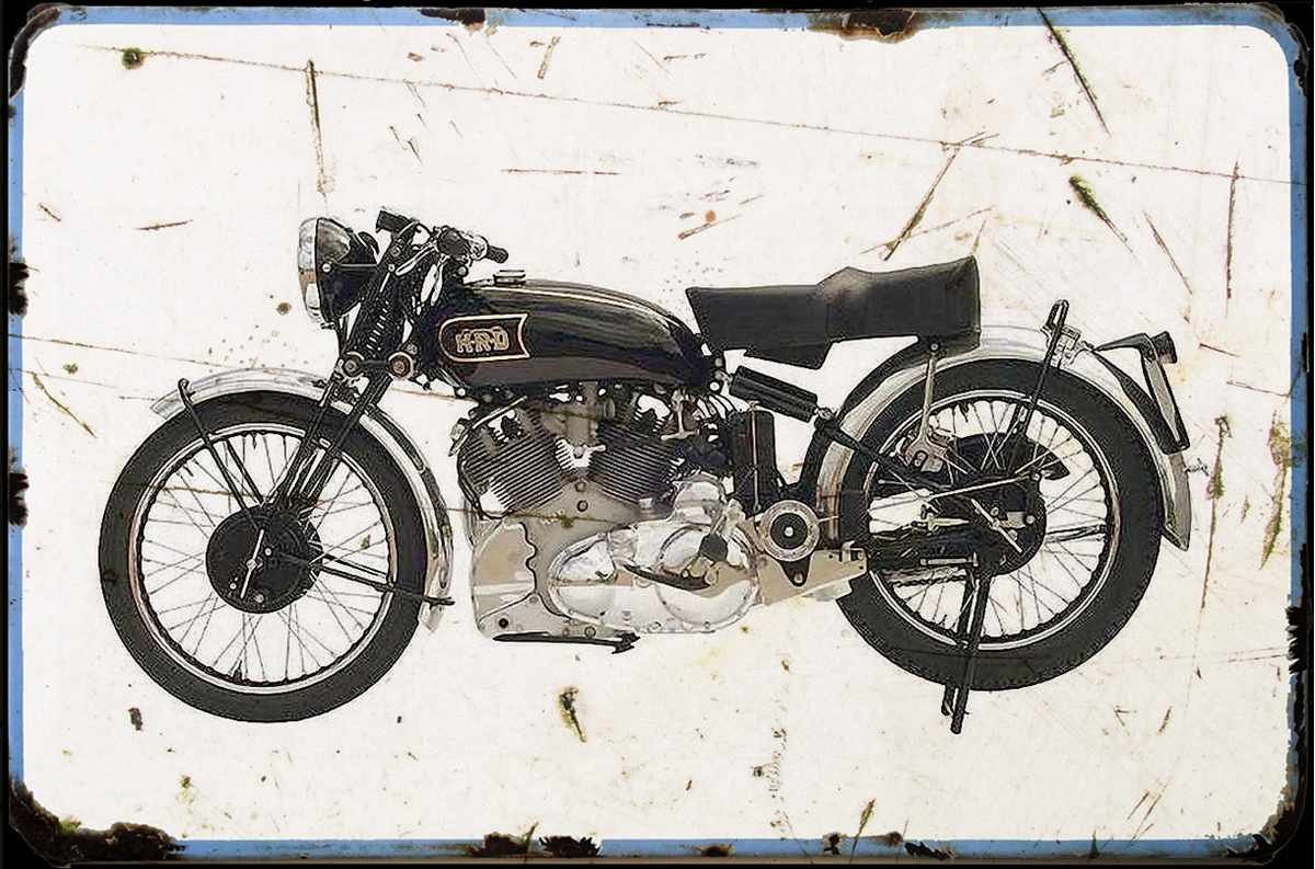 Aged Vincent HRD BlackShadow 1950 A4 Photo Print