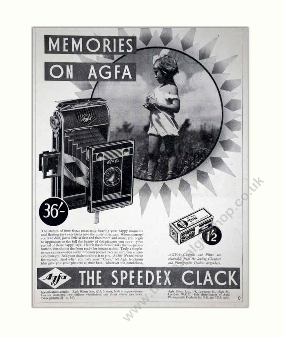 Agfa Speedex Clack Vintage Retro Advert Poster A4 Photo Print