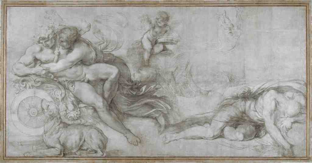Agostino Carracci Cephalus carried off by Aurora in her Chariot A4 Photo Print