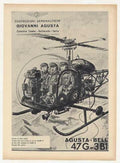 Agusta Bell 47g3b1 Vintage Retro Advert Ads A4 Photo Print