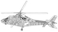 AgustaWestland AW109 cutaway A4 Photo Print