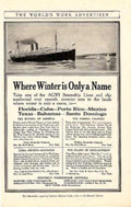 Agw Steamship Travel Vintage Retro Advert Ads A4 Photo Print