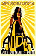 Aida Sunburst Opera Vintage Retro Advert Poster A4 Photo Print