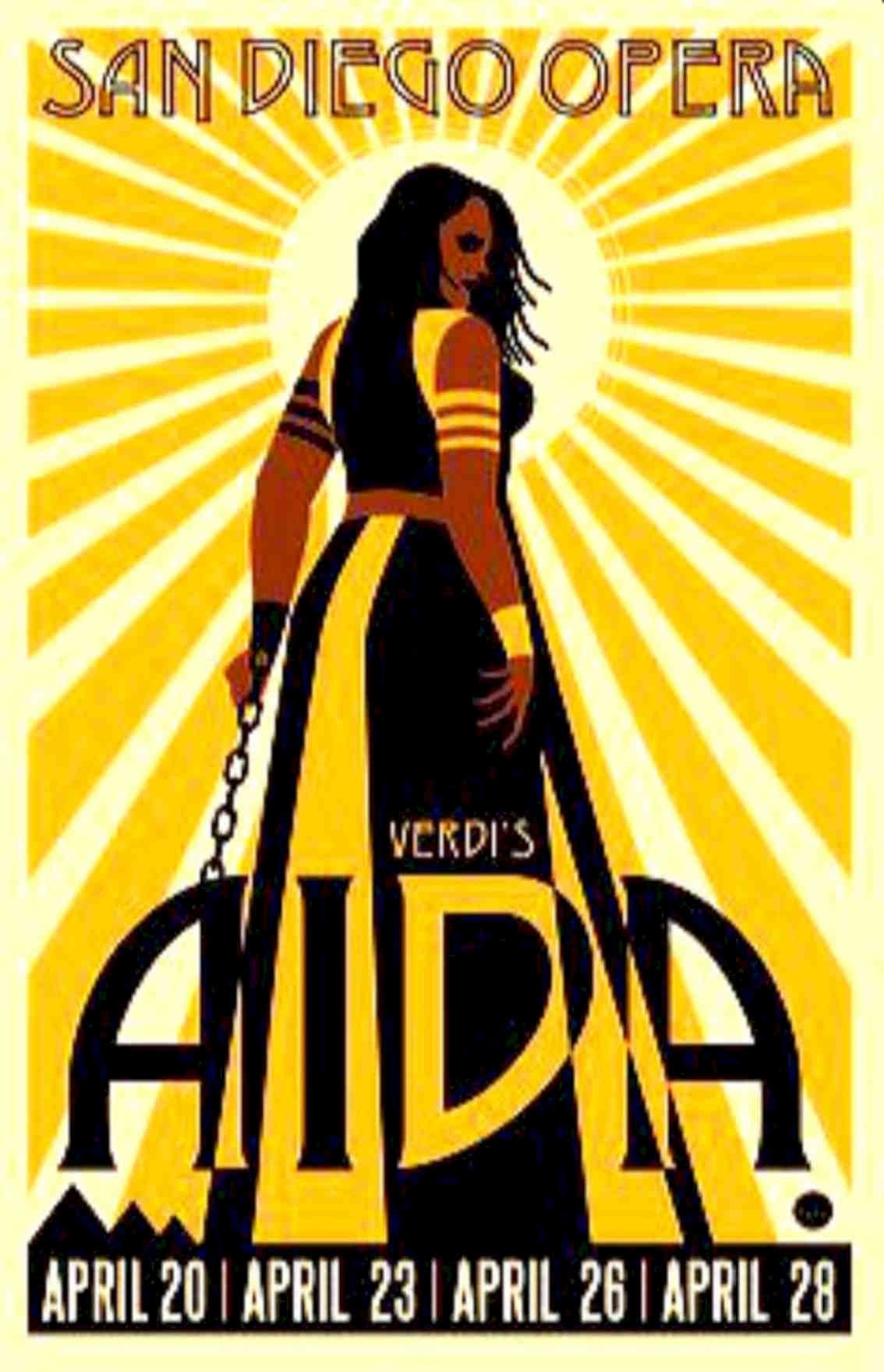 Aida Sunburst Opera Vintage Retro Advert Poster A4 Photo Print