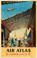 Air Atlas Casablanca Vintage Retro Advert Poster A4 Photo Print