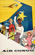 Air Congo Jet Vintage Retro Advert Poster A4 Photo Print