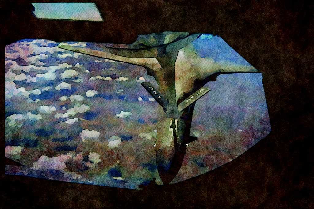 Air Force 396002 Being Refueled By A Boeing A4 Limited Edition Watercolour Print