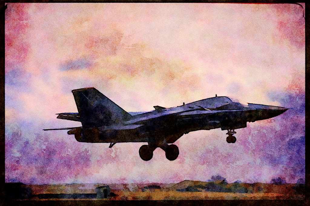 Air Force 396015 F 111G Aardvark A4 Limited Edition Watercolour Print