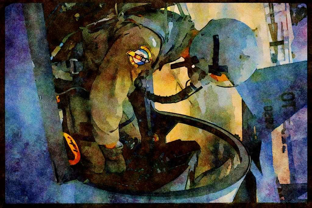 Air Force 396024 F 15E Strike Eagle And Pilot A4 Limited Edition Watercolour Print