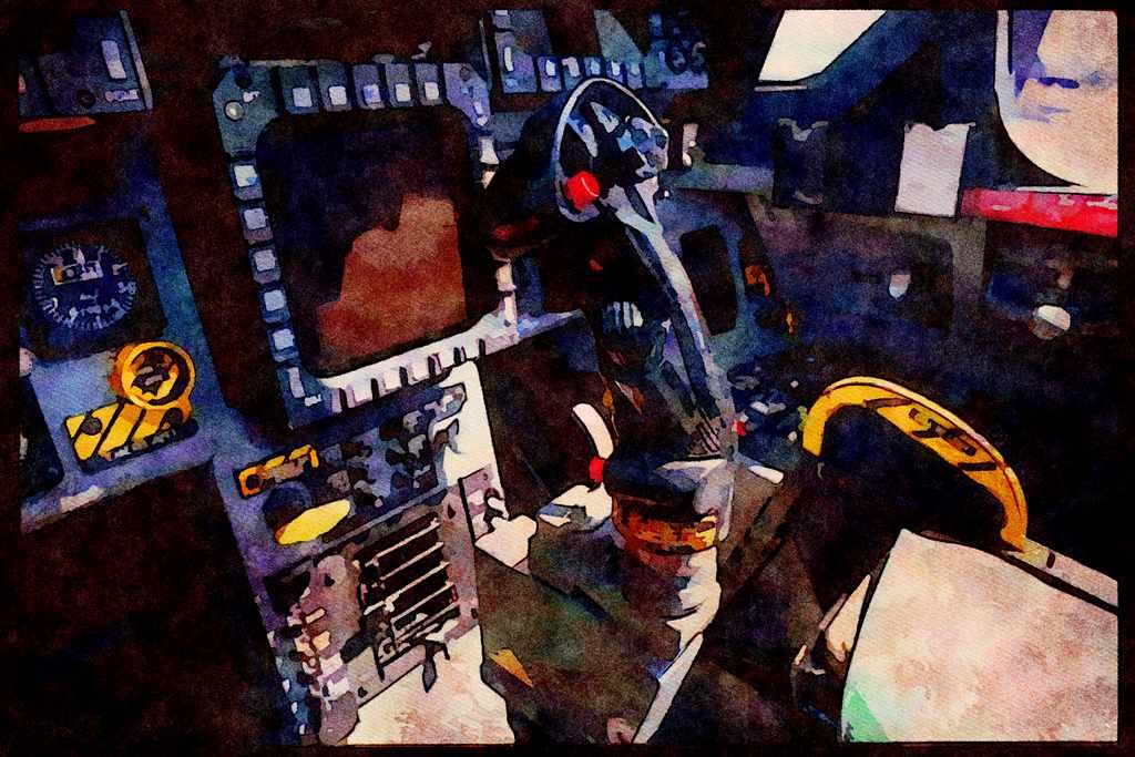 Air Force 396028 Flight Controls A4 Limited Edition Watercolour Print