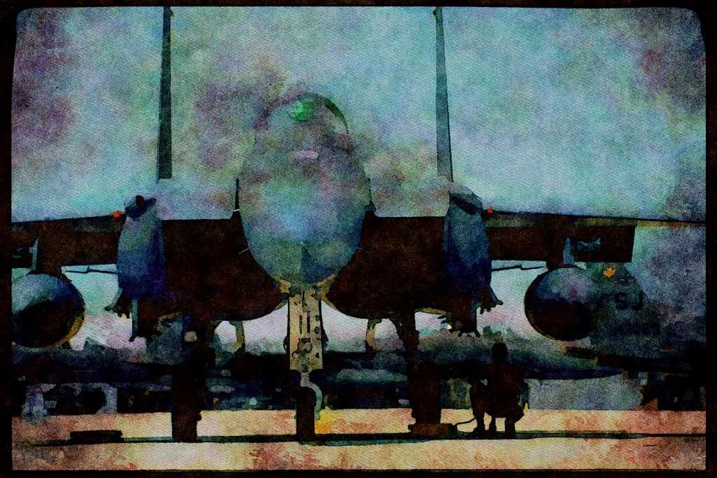 Air Force 396050 F 15E Strike Eagle A4 Limited Edition Watercolour Print