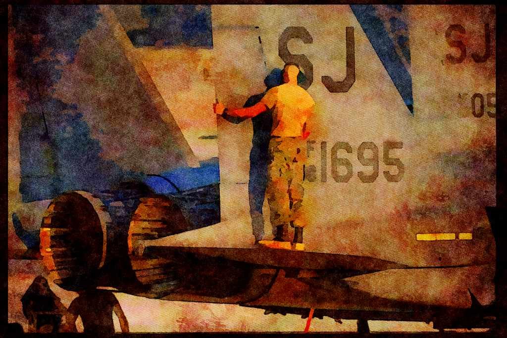 Air Force 396057 F 15E Strike Eagle, Parked On The Ramp A4 Limited Edition Watercolour Print