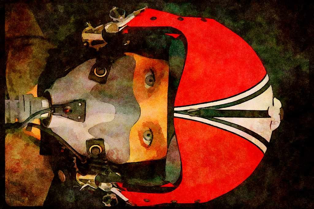 Air Force 396074 Helmet And Pilot A4 Limited Edition Watercolour Print
