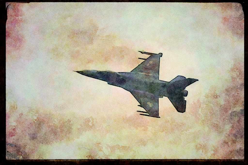Air Force 396081 Fighting Falcon A4 Limited Edition Watercolour Print