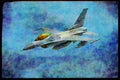 Air Force 396084 F 16 Falcon A4 Limited Edition Watercolour Print