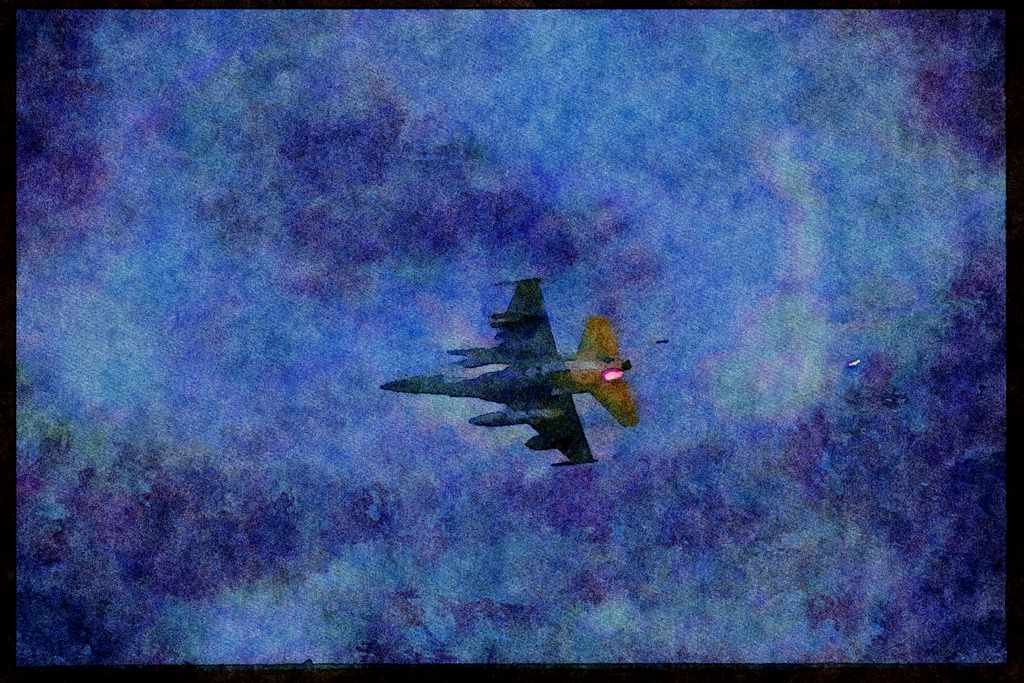 Air Force 396086 Fighting Falcon A4 Limited Edition Watercolour Print