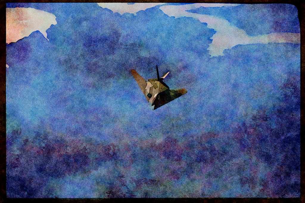 Air Force 396097 F 117A Stealth Fighter A4 Limited Edition Watercolour Print