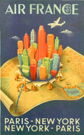 Air France Cities Vintage Retro Advert Poster A4 Photo Print