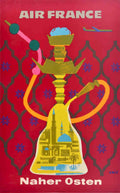 Air France Hookah Vintage Retro Advert Poster A4 Photo Print