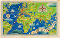 Air France Map 2 Vintage Retro Advert Poster A4 Photo Print