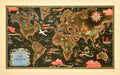 Air France Map 9 Vintage Retro Advert Poster A4 Photo Print